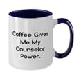 thumbnail image 2 of Beautiful Counselor Gifts, Coffee Gives Me My Counselor Power, Special Graduation Two Tone 11oz Mug For Coworkers From Boss, Coffee mug, Two tone mug, Mug gift, Ceramic mug, Gift for coffee lover,, 2 of 2