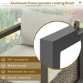 thumbnail image 6 of Homrest Aluminum Patio Furniture Set, Outdoor Furniture Set with Storage Coffee Table, Cushions & 2 Ottomans for Balcony, Garden, 6 of 9
