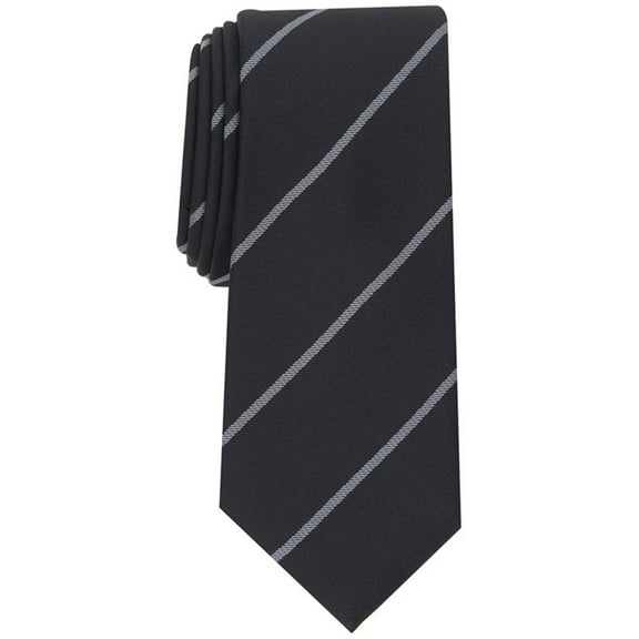 Alfani Men's Hadley Stripe Tie Black Necktie