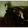 thumbnail image 2 of Dean Cornwell 21x20 Black Ornate Framed Double Matted Museum Art Print Titled: Romantic Couple Seated by Piano (1922), 2 of 5