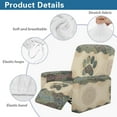 thumbnail image 5 of FUIALDOLG Bohemian Dog Paw Pattern Recliner Chair Cover 4-Pieces Lazyboy Cover for Recliner Chair with Storage Pockets Furniture Protector Jacquard Sofa Slipcover for Kids, Pets, Dog and Cat, 5 of 7