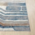 thumbnail image 5 of LR Home Blue/Beige Modern Abstract Performance Washable Indoor Area Rug, 5 of 8
