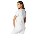 thumbnail image 2 of koi Lite Women's Philosophy Mock Wrap Side Zipper Solid Scrub Top, 2 of 3
