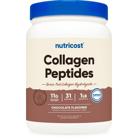 Nutricost Grass-Fed Collagen Powder 1LB (Chocolate) - Non-GMO, Gluten Free Supplement
