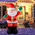 thumbnail image 5 of 6 ft Christmas Inflatables Santa Claus Built-in LED Lights Holiday Blow up Yard, 5 of 11