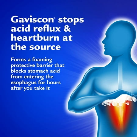 Gaviscon Gaviscon Extra Strength Liquid Fruit | Long-Lasting Acid Reflux and Heartburn Relief | 340ml 1 Count