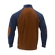 thumbnail image 4 of Blusa y camisa de manga larga con cuello alto para hombre, estilo casual, con estampado de palmeras color cacao, deportiva, con cuello alto, botones y patchwork, de poliéster., 4 of 5