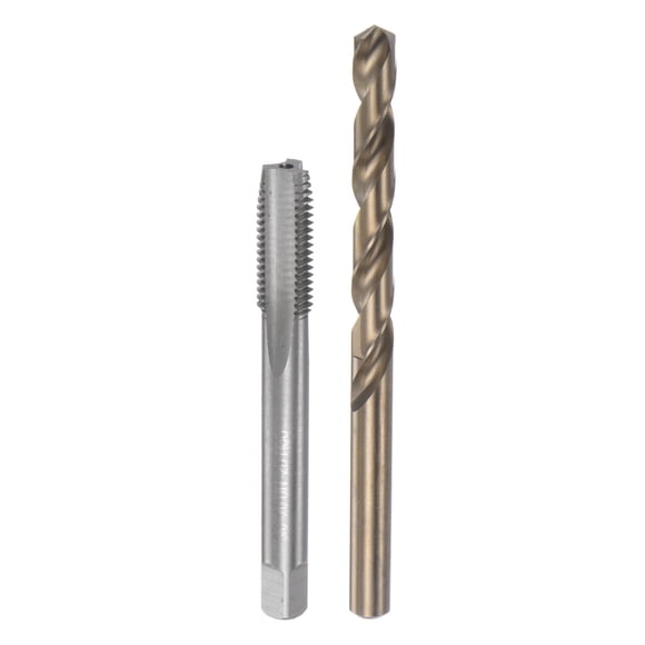 Uxcell 3/8-20 UN 2B Straight Flute Thread Tap 8.2mm Drill Bit Set High Speed Steel