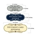 thumbnail image 5 of Designer $10 Credit Card Minimum Sign (Ivory/Dark Brown) - Small, 5 of 5