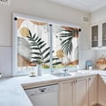 thumbnail image 6 of Leaves Plants Boho Kitchen Curtains, Bohemian Mid Century Short Window Curtains Set of 2, Window Treatment Tier Curtains for Kitchen Over Sink Dining Room Decor (26x36 Inch), 6 of 6