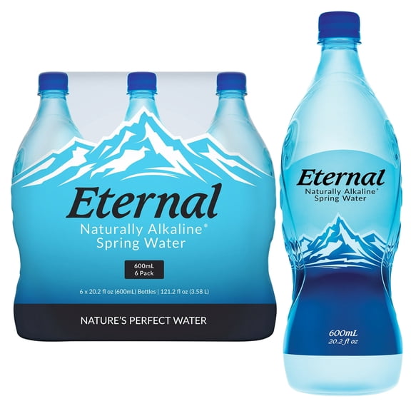 (6 Pack) Eternal Naturally Alkaline Spring Water 600ml