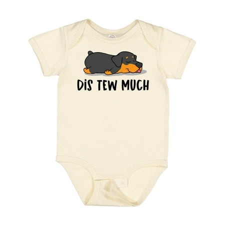 

Inktastic Napping Dis Tew Much Rottweiler Boys or Girls Baby Bodysuit