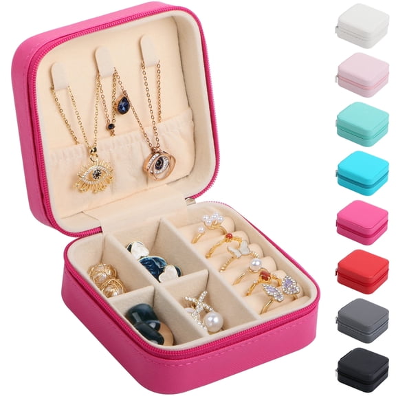 Small Travel Jewelry Case Organizer,Mini Travel Essentials for Women,Bridesmaid Gifts Birthday Gifts for Women,Small Jewelry Box for Girls 8-12