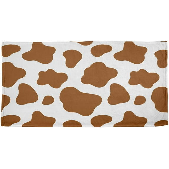 Halloween Costume Brown Spot Cow All Over Beach Towel Multi Standard One Size