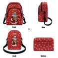 thumbnail image 5 of CHAQLIN Christmas Small Crossbody Wallet Featuring Santa Claus Pattern, Polyester Zipper Closure Sling Bag for Women Dating Hiking Daily Use, 5 of 8