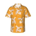 thumbnail image 1 of Balery Flying Ducks Camisas hawaianas de manga corta para hombre, camisas playeras de corte holgado, camisas de vacaciones con botones,Large, 1 of 7