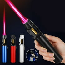 Nsxcdh Windproof Torch Lighter Adjustable Flame Refillable 1300c Ceramic Tube,Shockproof Non Slip Abs Grip,Easy Slider Control,For Cooking Fireplace BBQ Candles,Stylish Gift Box,Home Essentials