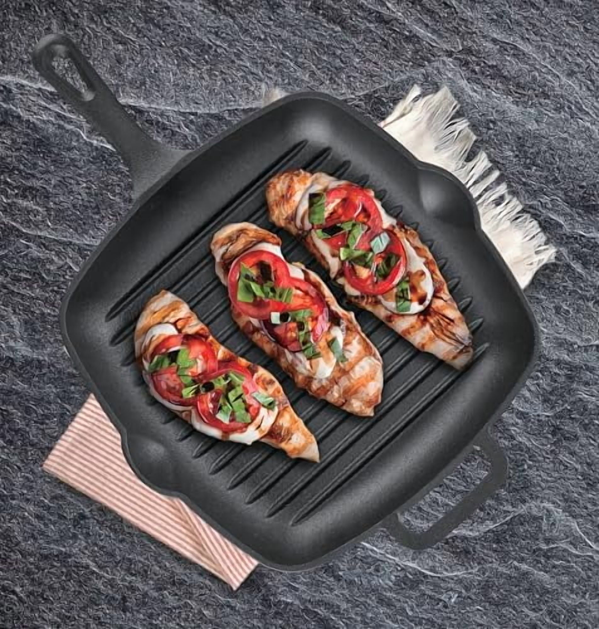 EUROSTAR 10.5" Cast Iron Grill Pan