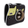 thumbnail image 3 of Bolsa transportadora para gatos, transpirable, resistente a las mordeduras, portátil, con asa ergonómica, bolsa de viaje para nido de gato con correa para el hombro, gato negro, 3 of 5