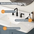 thumbnail image 2 of Deluxe Living 43" Bathroom Vanity with Marble Top, Fully-Assembled vanity with Ceramic Sink,Solid Wood Frame, Steel Blue, 2 of 7