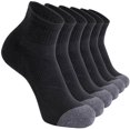 thumbnail image 3 of LIBRCLO Athletic Ankle Socks for Men Cushioned Quarter Sock Sport Running Half Crew Sock 5 Pairs, 3 of 4