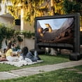thumbnail image 2 of Gymax Inflatable Outdoor Projector Screen with Air Blower, Black & White, (New), 1 Count, 2 of 10