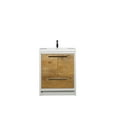 thumbnail image 3 of Eviva Grace 36 in. Natural Oak and White Bathroom Vanity with White Integrated Acrylic Countertop, 3 of 4