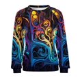 thumbnail image 7 of Simple Golden Ripple Womens Oversized Sweatshirts Hoodies Crewneck Casual Tops Comfy FallWinter Clothes 2024, 7 of 7