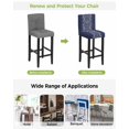 thumbnail image 3 of Japanese Bar Stool Covers Set of 6, Navy Blue Country Flowers Leaves Aesthetic Stretch Washable Bar Chair Covers with Backs, Removable Pub Counter Height Chair Cover for Kitchen Dining Room Cafe, 3 of 7