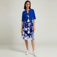 thumbnail image 1 of WILLBEST Robes en Jean pour Femmes Sans Manches Imprimé Floral Robe Débardeur et Haut à Manches Courtes Coupe Régulière Ensemble Deux Pièces, 1 of 7