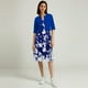 thumbnail image 1 of WILLBEST Vestidos Floreados para Mujer Vestido sin Mangas con Estampado Floral y Top de Manga Corta para Mujer Conjunto Informal de Dos Piezas de Corte Regular de Verano 不定位印花 Grande, 1 of 3