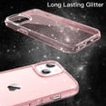 thumbnail image 5 of JETech Glitter Case for iPhone 13 6.1-Inch, Bling Sparkle Shockproof Phone Bumper Cover, Cute Sparkly for Women and Girls (Pink), 5 of 7