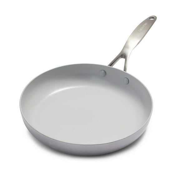 GreenPan Venice Pro Tri-Ply Stainless Steel Healthy Ceramic Nonstick 8" Frying Pan Skillet, PFAS-Free, Multi Clad, Induction, Dishwasher Safe, Oven Safe, Silver