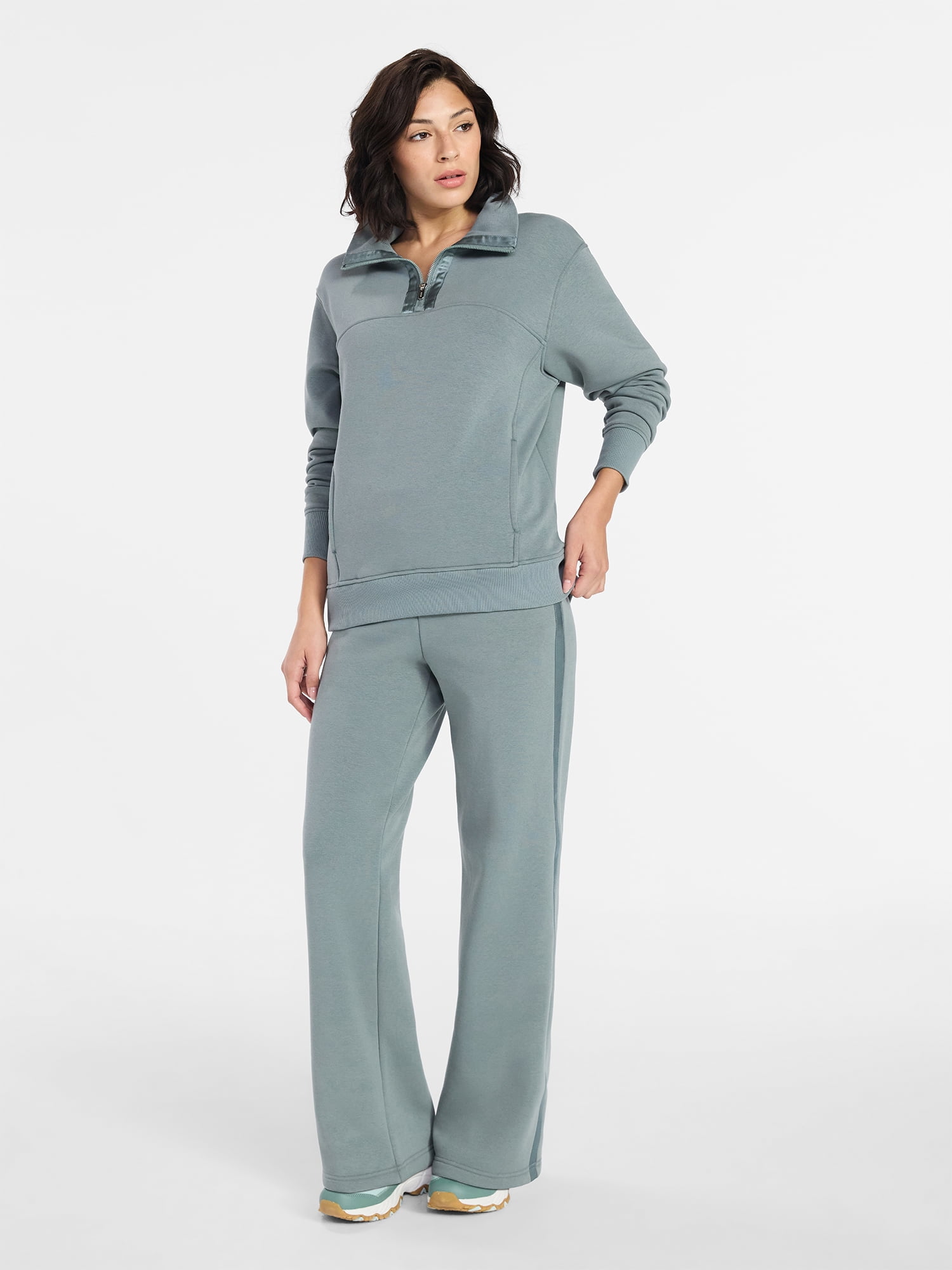 Avia Women's and Women's Plus Fleece Quarter Zip Pullover, Sizes XS-4X