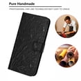 thumbnail image 5 of Nalacover Case for iPhone 15,Premium PU Leather Magnetic Flip Wallet Case with Card Holder Cash Slot Lanyard Strap Kickstand Function Embossed Pattern Shockproof Phone Cover,Black, 5 of 8