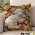 thumbnail image 7 of UP TO 70% OFF! YZEGDCH Easter Throw Pillow Covers 18x18 Inch Easter Decorations Rabbit Soft Plush Faux Fur Throw Pillows for Sofa Couch Bedroom Easter Gifts, 7 of 7