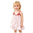 thumbnail image 1 of Wxirdiow Robe pour Fille Robe d'Été pour Fille Robe à Manches Courtes Style Haut avec Motif Simple et Stylé et Nœud Papillon Rose Taille, 3-4 Ans, 1 of 6