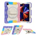 thumbnail image 6 of 3in1 Rotating Stand Case for iPad Air 13 (2025)/iPad Air 13 (2024)/iPad Pro 12.9 inch (2022/2021/2020/2018) with Hand/Shoulder Strap, Shockproof Rugged, Pink, 6 of 7