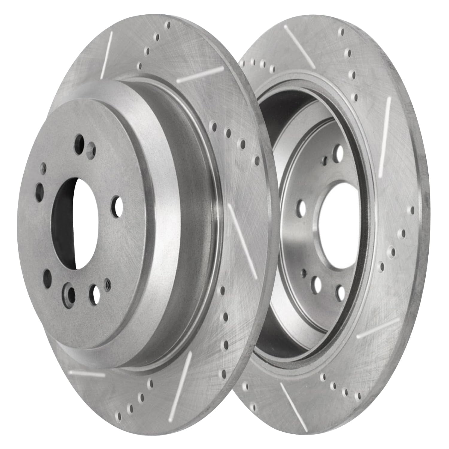 Detroit Axle - Brake Kit for 16-22 Honda Pilot 17-25 Ridgeline, 12.60" Front and 12.95" Rear Drilled and Slotted Brake Rotors Ceramic Brake Pads 2018 2019 2020 2021