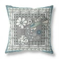 thumbnail image 5 of Love Your Vase Peacock Indoor/Outdoor Pillow with Removable Cover in Gray Black White26x26, 5 of 5