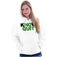 thumbnail image 3 of Know No Quit Motivation Gym Workout Unisex Plus Fleece Graphic Hoodie Brisco Brands 3X, 3 of 5