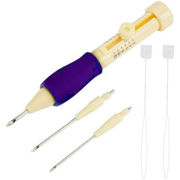 Punch Needle, Embroidery Needle Punch, Sizes Pen Kit Tool for Medium Punch Needle, with 3 Needle DIY Craft