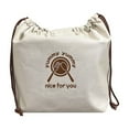 thumbnail image 2 of Bolsa de almuerzo aislada para estudiantes | Portavasos de sopa portátiles con cordón de tela | Bolsa de picnic compacta y liviana | Mini hielera reutilizable | Apto para 1000-2000ml | Blanco, 2 of 6