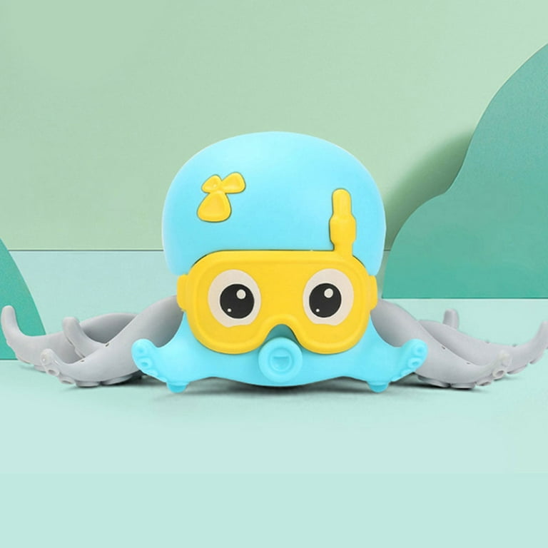 Octopus Bath Toys Cute Walking Octopus Bath Toys for Kids Ages 4-8 (Blue)