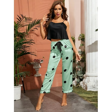 

FridayIn Casual Round neck Color contrast Loose Female Pajama