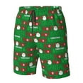thumbnail image 5 of Kdxio Cute Santa And Ho Ho Ho Pattern Mens Casual Shorts - Drawstring Summer Beach Sports Shorts for Men, 5 of 9
