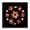 Symmetrical Shell and Coral Wreath, variant on Stupell Industries Coastal Leaves & Wildflowers on Black Black Floating Frame Canvas Art, 18 x 18, by Beth Adoette