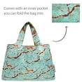 thumbnail image 5 of Wrapables Large Foldable Tote Nylon Reusable Grocery Bags, Floral Deer, 5 of 6
