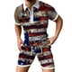 thumbnail image 1 of Retro 3D Printing Zipper Hombres Primavera y otoño Camiseta Traje Traje deportivo Pompotops  oipoqjl44908, 1 of 5