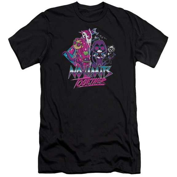 Teen Titans Go To The Movies No Limits S/S Adult 30/1 T-Shirt Black